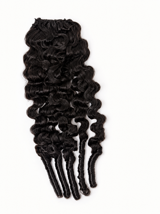 Burmese Curly Feather Crochet Hair